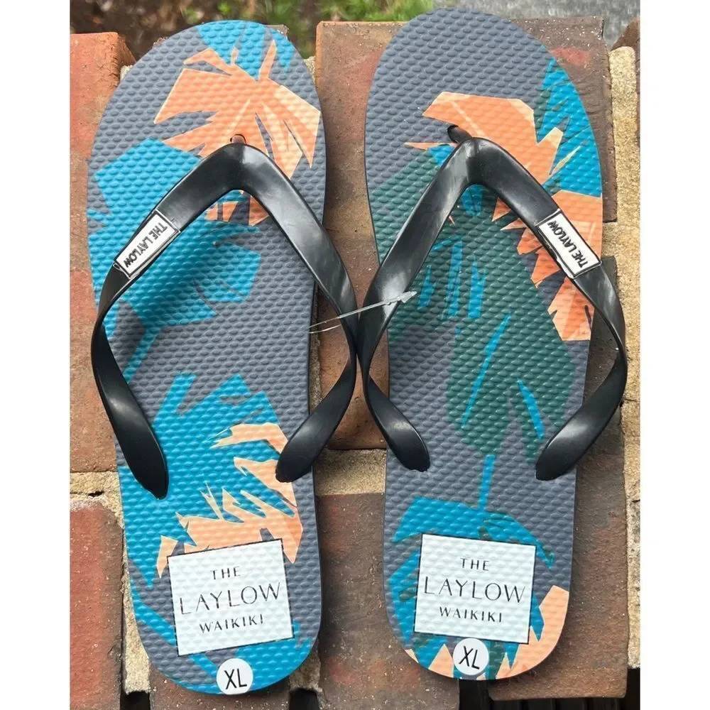 THE LAYLOW WAIKIKI Men’s FLIP FLOPS Size XL NWT
